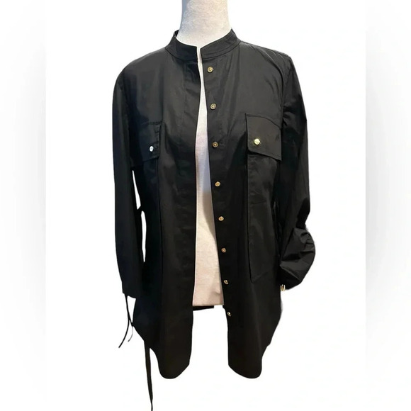 Tory Burch black belted jacket size 4 - Picture 4 of 16